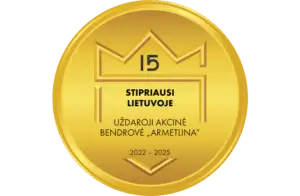 Auksinis ženklelis „Stipriausi Lietuvoje 2022–2025“, UAB „Armetlina“